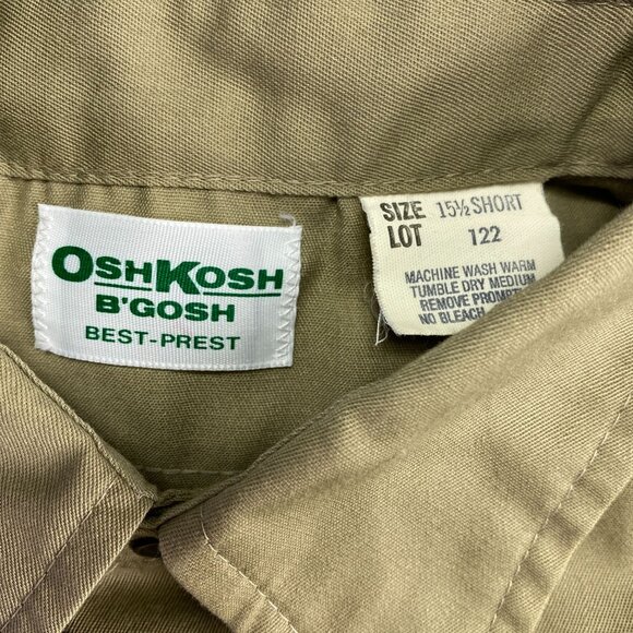 OshKosh B'Gosh Best Prest Long Sleeve Khaki Size 15.5 Short - Picture 3 of 8